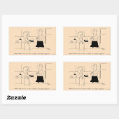 Zu viel Kaffee Rechteckiger Aufkleber (Blatt)