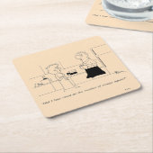 Zu viel Kaffee Rechteckiger Pappuntersetzer (angewinkelt)