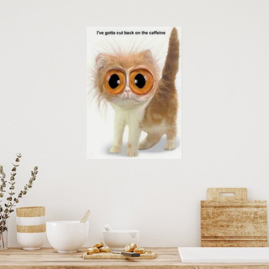 zu viel Koffein Poster (Küche)