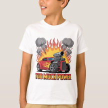 Zu viel Leistung - Retro-Hot-Rod-Cartoon-Muscle-Ca