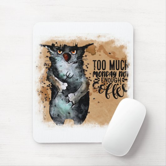 Zu viel Montag Mousepad (Mit Mouse)