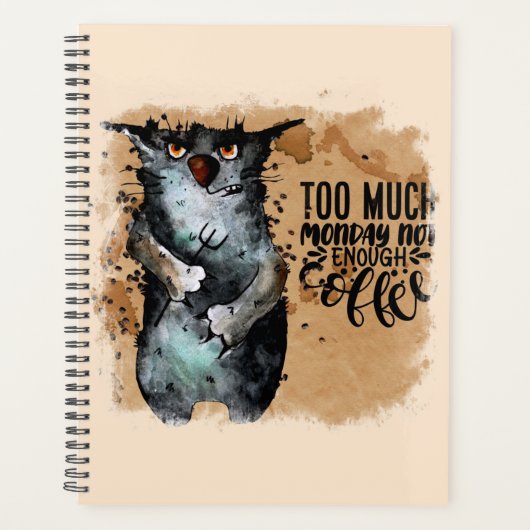 Zu viel Montag Planer (Vorderseite)