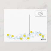 Zu viel Pilates Postcard, blau Postkarte (Rückseite)