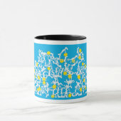 Zu viel Pilates Tasse, blau Tasse (Zentrum)