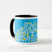 Zu viel Pilates Tasse, blau Tasse (Vorderseite Links)