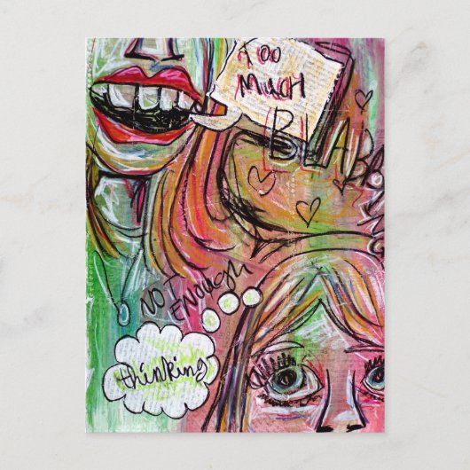 Zu viel Postkarte (Vorderseite)