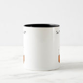 Zu viel schottische Snowman-Tasse Zweifarbige Tasse (Mittel)