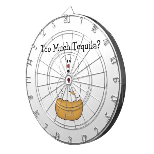 Zu viel Tequila Dartboard Dartscheibe (Vorderseite rechts)