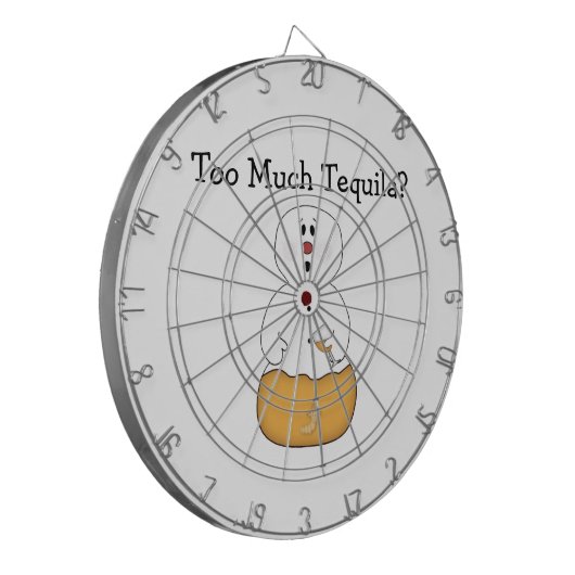 Zu viel Tequila Dartboard Dartscheibe (Vorderseite Links)