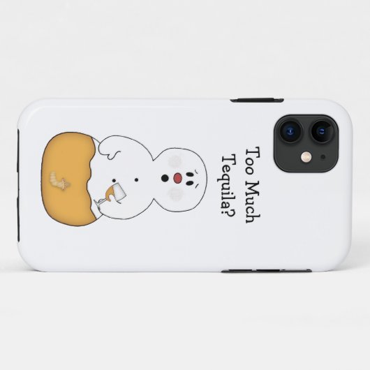 Zu viel Tequila Snowman Case-Mate iPhone Hülle (Rückseite (Horizontal))