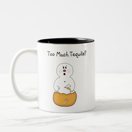 Zu viel Tequila Snowman Tasse (Links)
