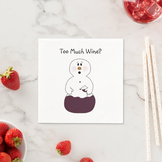 Zu viel Wein Serviette (Beispiel)