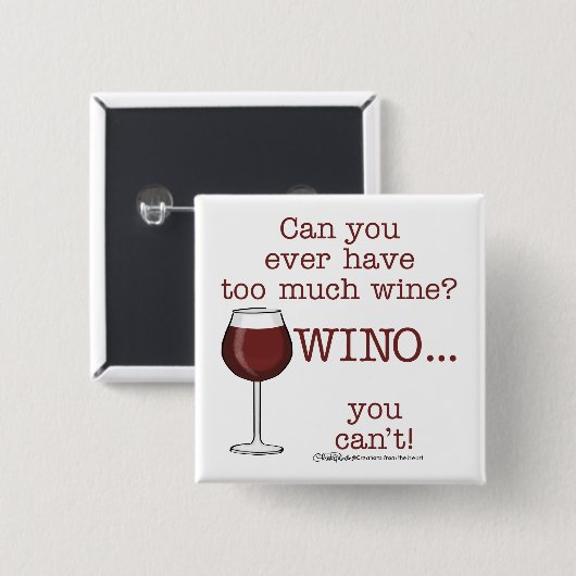 Zu viel Wein? WINO Button (Vorne & Hinten)