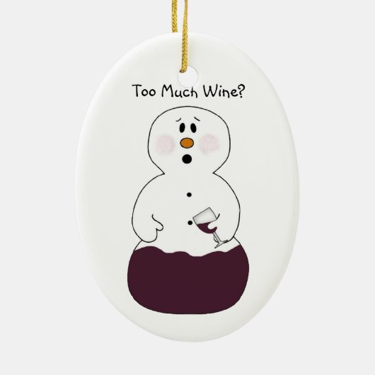 Zu viel Weindekoration Keramikornament (Hinten)