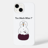 Zu viel Weinschneemann Case-Mate iPhone Hülle (Rückseite)