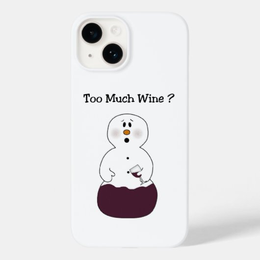 Zu viel Weinschneemann Case-Mate iPhone Hülle (Rückseite)