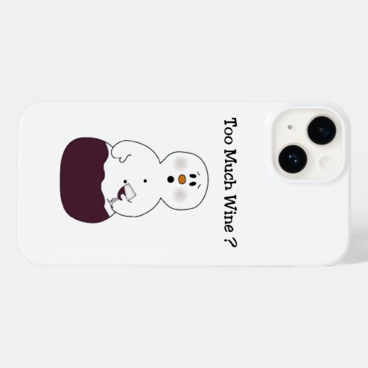 Zu viel Weinschneemann Case-Mate iPhone Hülle (Rückseite (Horizontal))