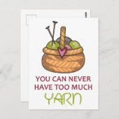 Zu viel Yarn Postkarte (Vorne/Hinten)