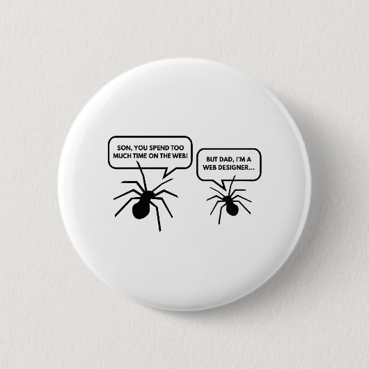 Zu viel Zeit im Internet Button (Vorderseite)