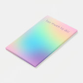 "Zu viel zu tun" Pastel Rainbow Gradient Post-it Klebezettel (angewinkelt)