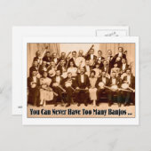 Zu viele Banjos Postkarte (Vorne/Hinten)