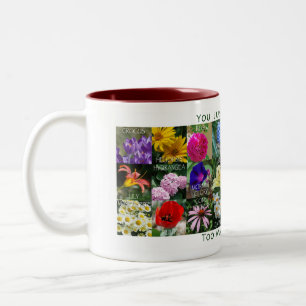 Zu viele Blumen Zweifarbige Tasse