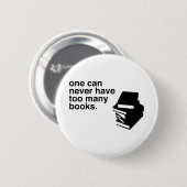 zu viele Bücher Button (Vorne & Hinten)