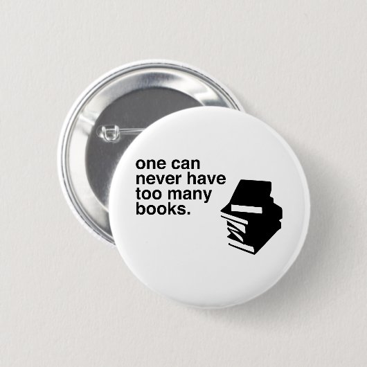 zu viele Bücher Button (Vorne & Hinten)