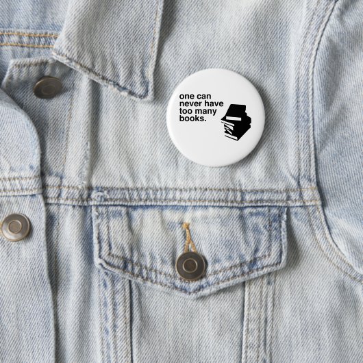 zu viele Bücher Button (Beispiel)