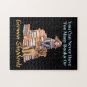Zu viele Bücher Deutscher Hirte Puzzle (Horizontal)