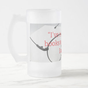 zu viele Bücher gelesen Mattglas Bierglas