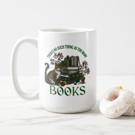 Zu viele Bücher Grüne Florale Akademie-Tasse Kaffeetasse