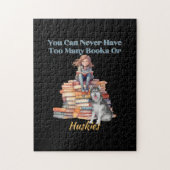 Zu viele Bücher oder Huskies Puzzle (Vertikal)