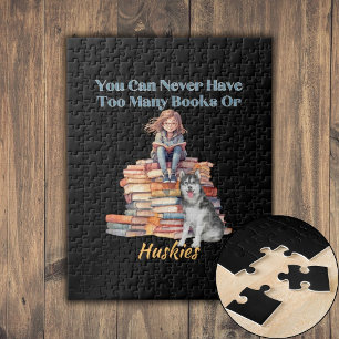 Zu viele Bücher oder Huskys  Puzzle