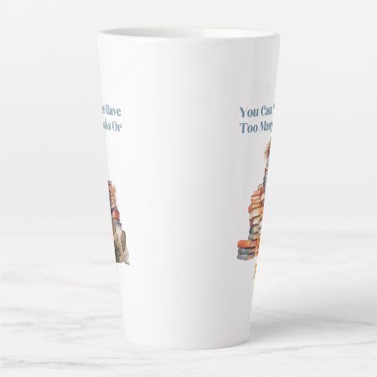 Zu viele Bücher oder Mops Milchtasse (Vorderseite)