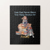 Zu viele Bücher oder Pitbulls Puzzle (Vertikal)