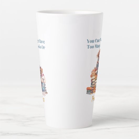 Zu viele Bücher oder Poodles Milchtasse (Vorderseite)