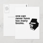 zu viele Bücher Postkarte (Vorne/Hinten)