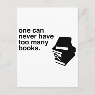 zu viele Bücher Postkarte