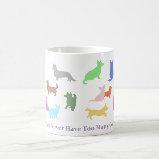 Zu viele Corgis Kaffeetasse (Mittel)