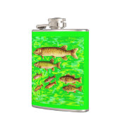zu viele Fische im Meer Flachmann (Links)
