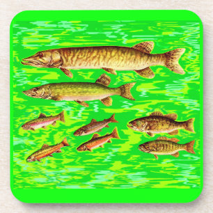 zu viele Fische im Meer Getränkeuntersetzer