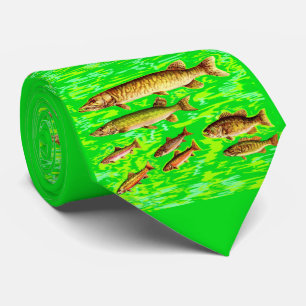 zu viele Fische im Meeresdruck Krawatte