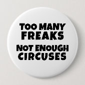 ZU VIELE FREAKS NICHT GENUG KREDITKNOPF BUTTON (Vorderseite)