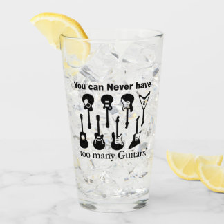 Zu viele Gitarren Glas