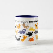 Zu viele Katzen-Tasse Zweifarbige Tasse (Mittel)