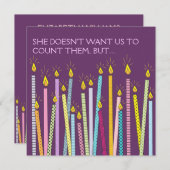 Zu viele Kerzen! Einladung zur Geburtstagspartei (Vorne/Hinten)