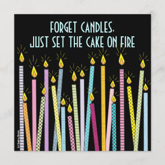 Zu viele Kerzen! Einladung zur Geburtstagspartei