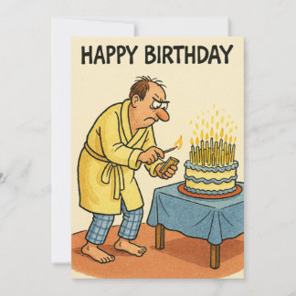 Zu viele Kerzen Feiertagskarte