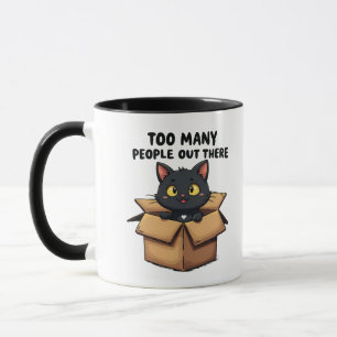 Zu viele Leute da draußen Katzenkätzchen stellen s Tasse